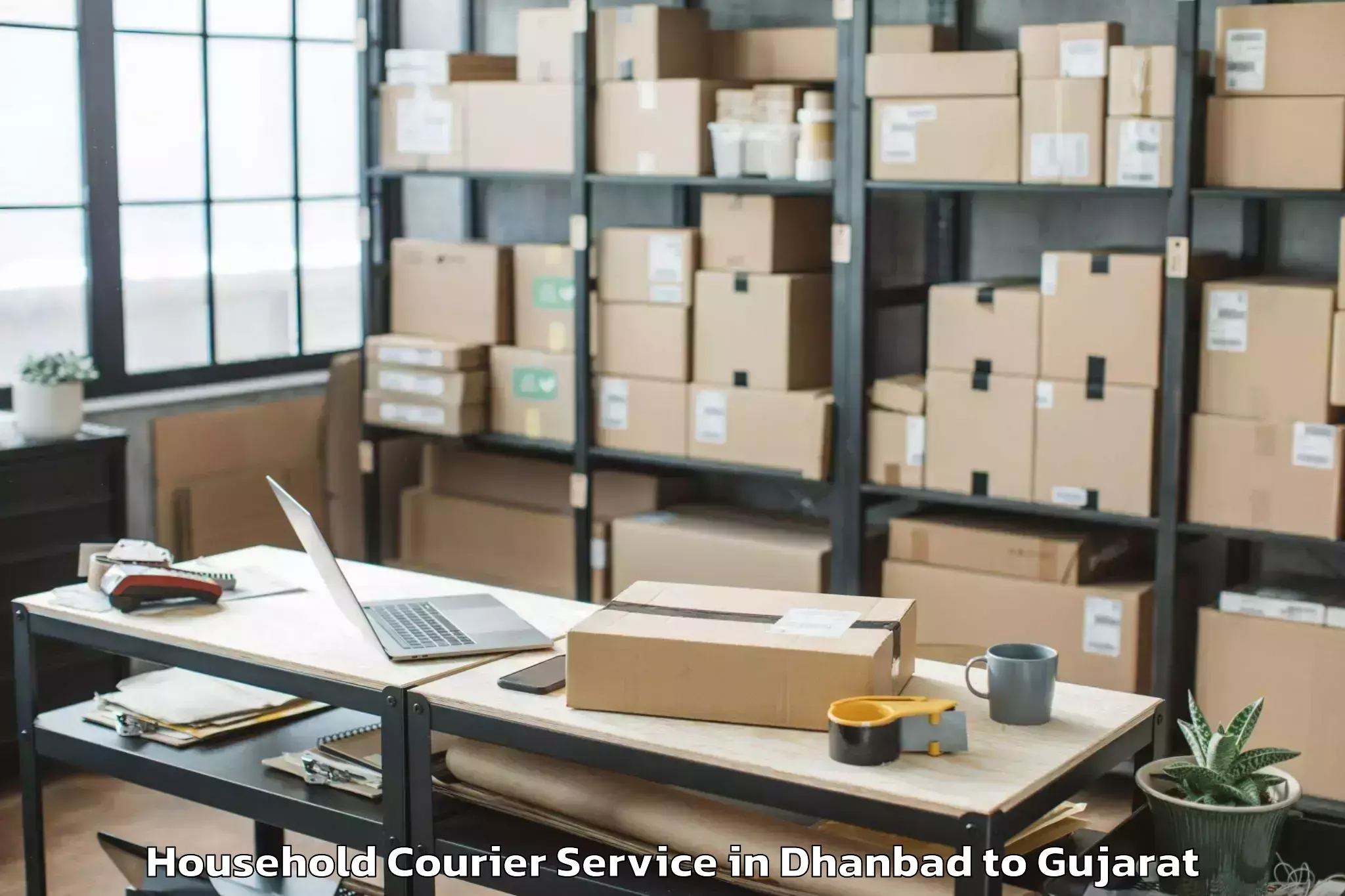 Book Dhanbad to Ganpat University Mehsana Household Courier